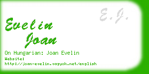 evelin joan business card